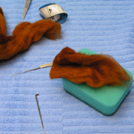 Felting tools and carded wool